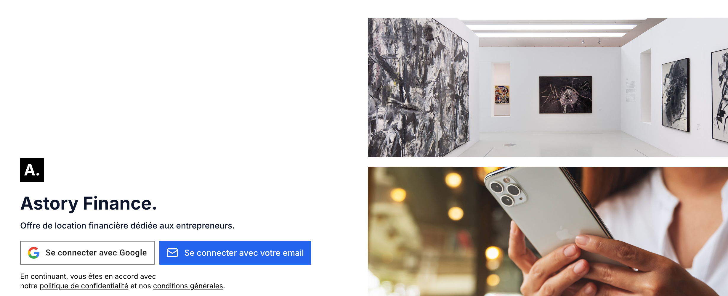 Image du site web Astory Finance format desktop