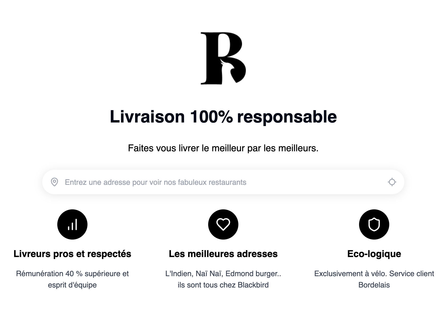 Image du site web Blackbird format desktop