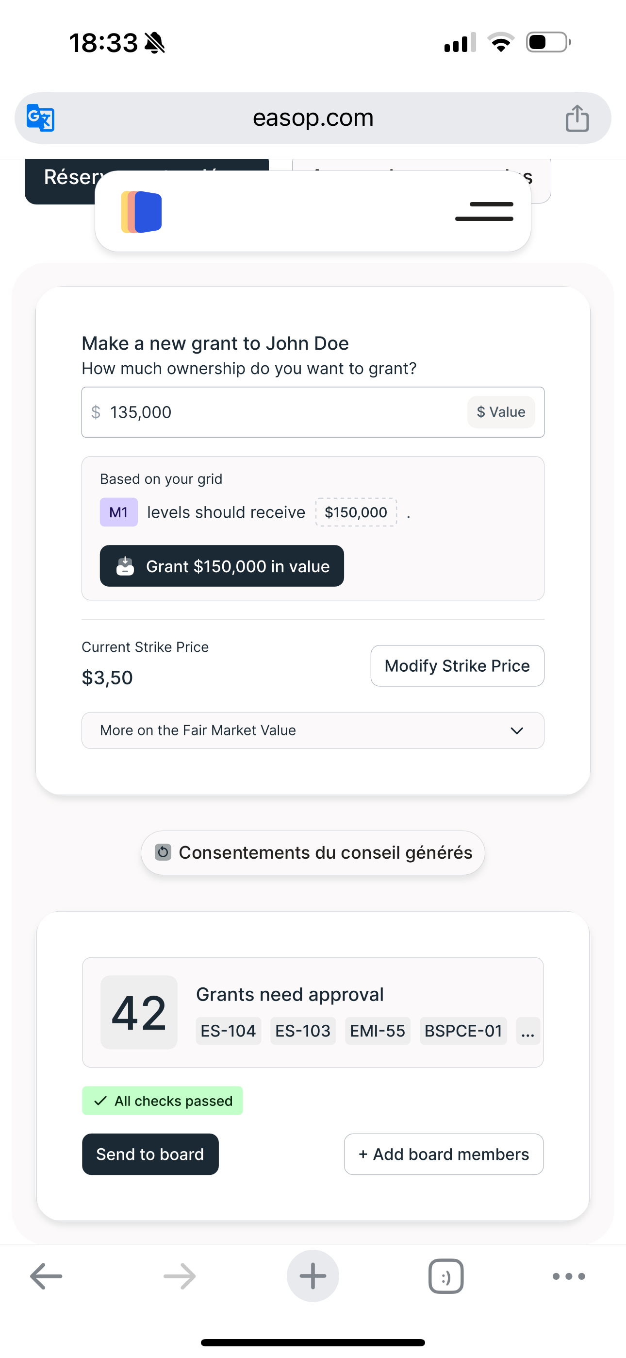 Image du site web Easop format mobile