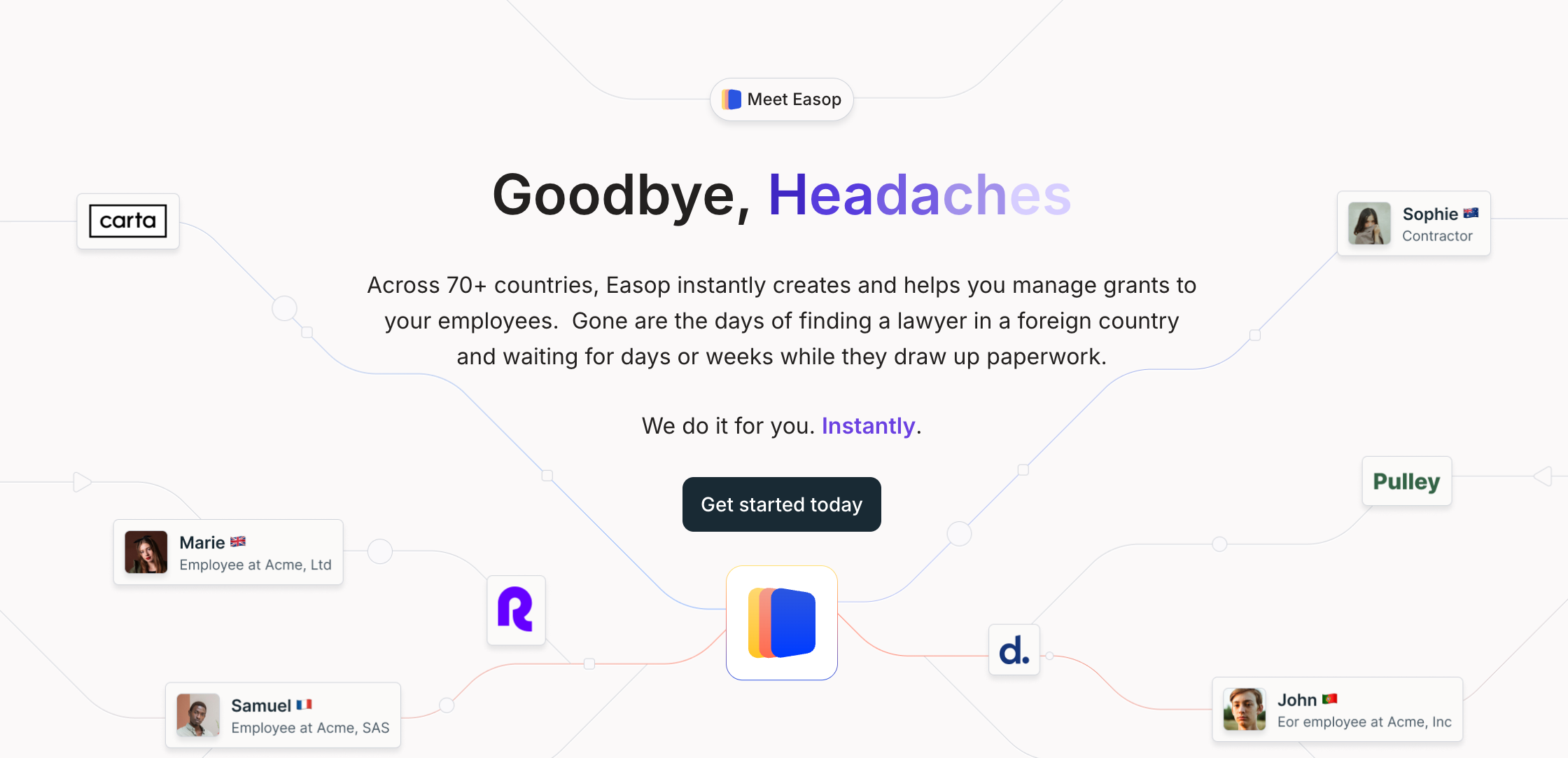 Image du site web Easop format desktop