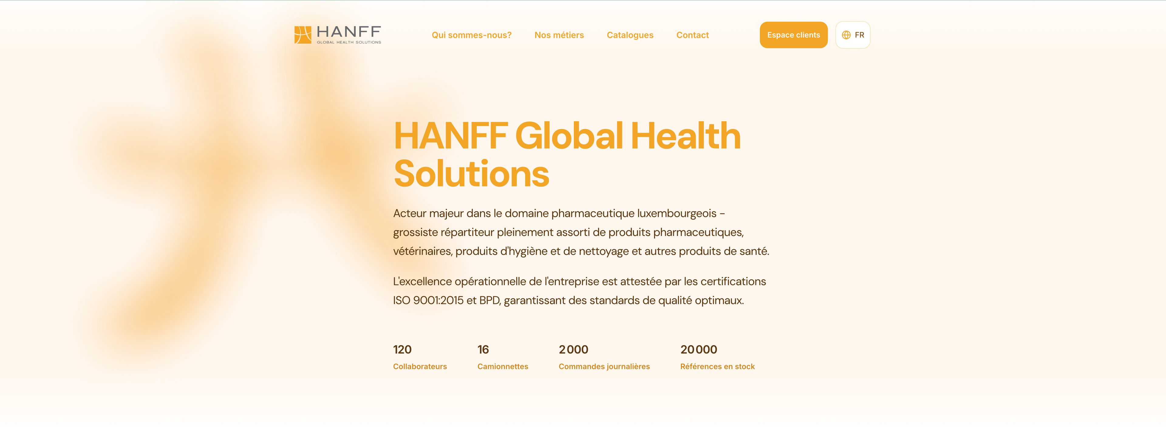 Image du site web Hanff format desktop
