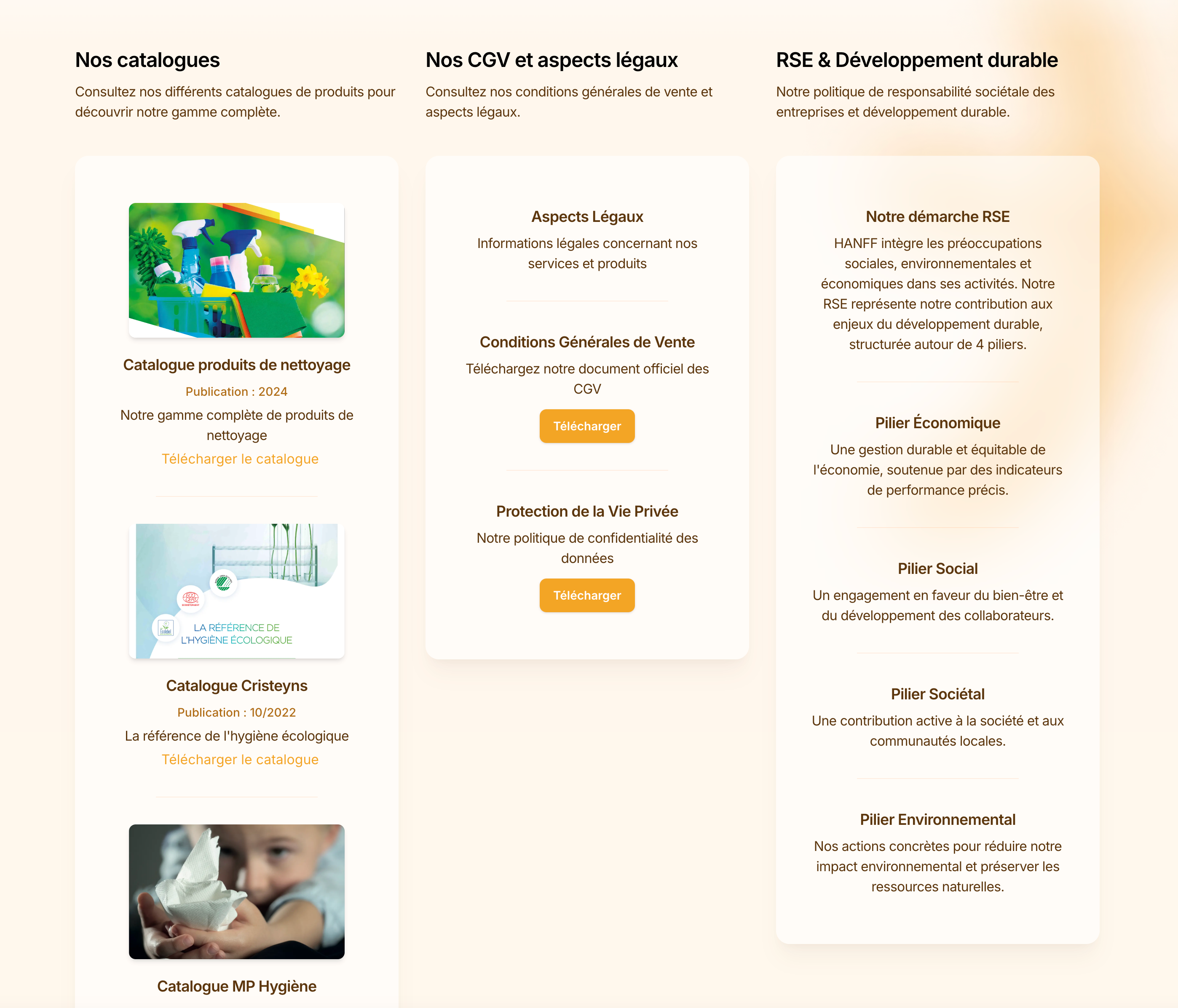 Image du site web Hanff en petit format