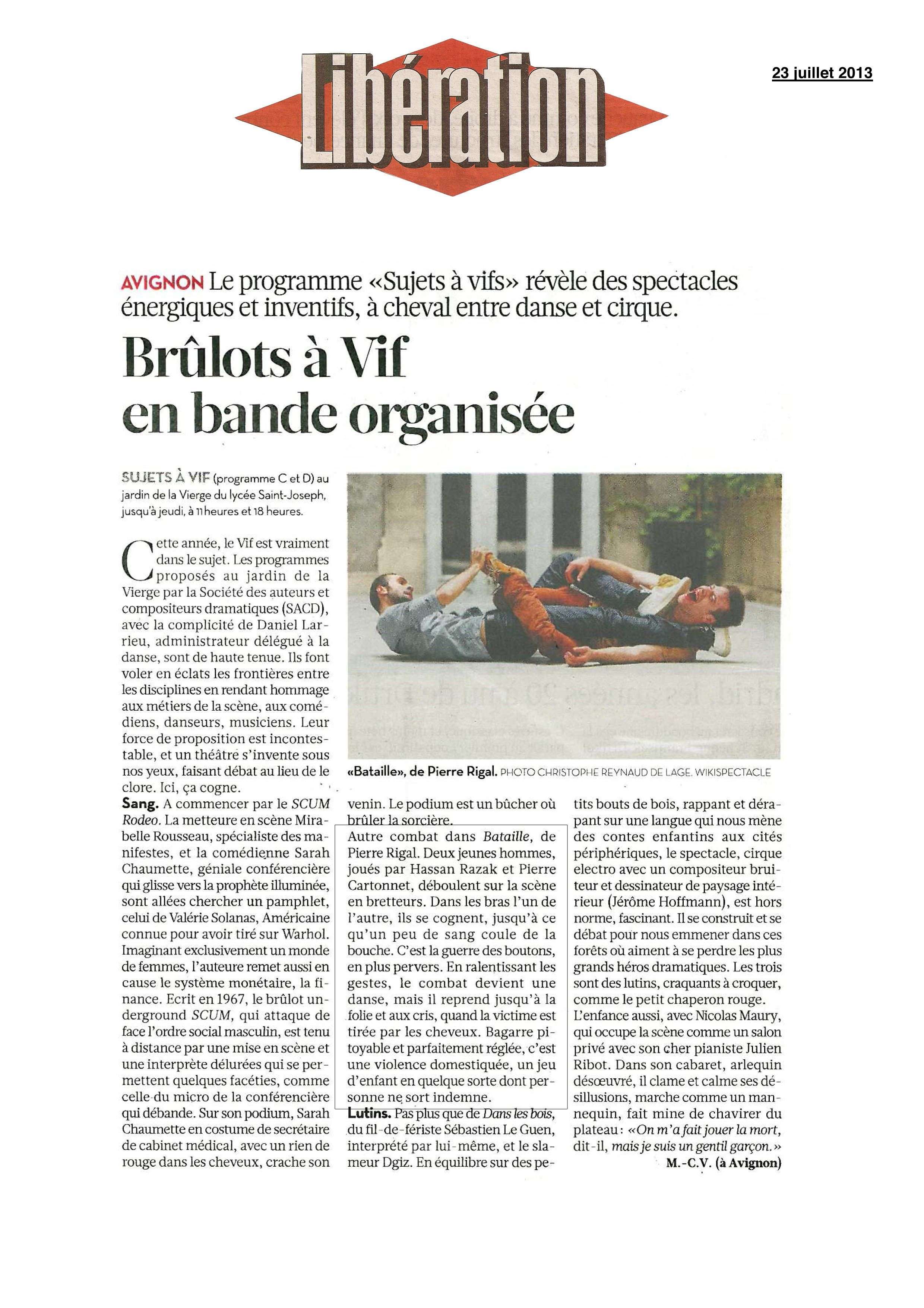 Article de Libération 