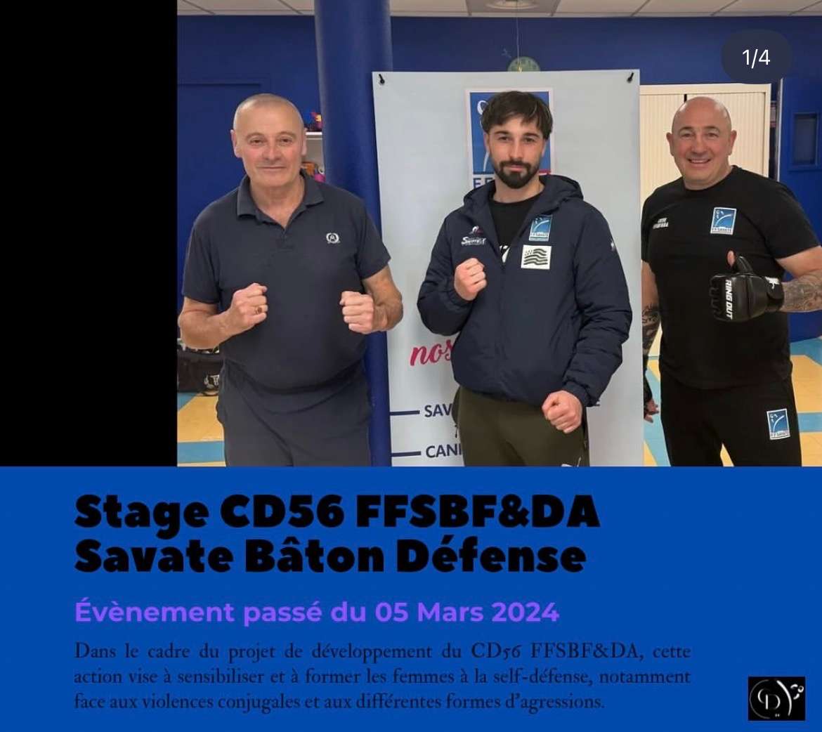 Illustration de l'article "Stage CD56 FFSBF&DA – Savate Bâton Défense – 5 mars 2025"
